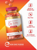 Carlyle Vitamin D3 Gummies | 10,000 iu | 180 Count | Vegetarian, Non-GMO, and Gluten Free Formula | High Potency Vitamin D Supplement | Natural Peach Flavored Gummies