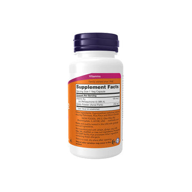 NOW Supplements, Vitamin K-2 100 mcg, Menaquinone-4 (MK-4), Supports Bone Health*, 100 Veg Capsules