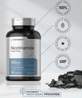 HorbAach Nicotinamide 500Mg 180 Capsules Flush Dietary Supplement Non-Gmo And Gluten Vitamin