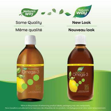 Nature's Way NutraSea Omega-3 Supplement with Zesty Lemon Flavour ÃƒÂ¢Ã¢â€šÂ¬Ã¢â‚¬Å“ EPA and DHA Fish Oil ÃƒÂ¢Ã¢â€šÂ¬Ã¢â‚¬Å“ Support Healthy Heart and Brain Function in Kids and Adults ÃƒÂ¢Ã¢â€šÂ¬Ã¢â‚¬Å“ GMO Free, 500 ml Liquid