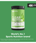 Optimum Nutrition Clear Protein 100% Plant Protein Isolate Lime Sorbet
