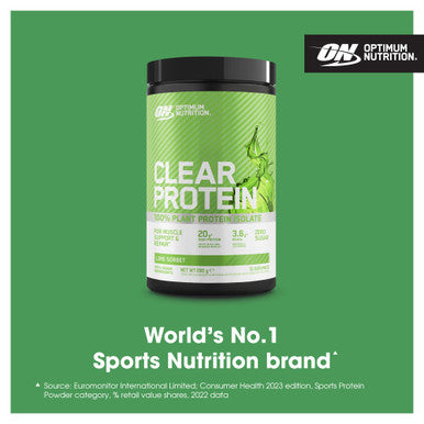 Optimum Nutrition Clear Protein 100% Plant Protein Isolate Lime Sorbet