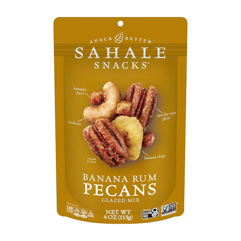 Sahale Snacks Maple Pecans Glazed Mix, 4 oz Pouches (6 Packs) Dry-Roasted, Deluxe Mixed Nuts with Cherries, Apples, Maple, and Cinnamon - Non-GMO, Kosher, and Certified Gluten-Free Snacks