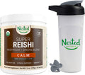 #1 Green Superfood with 1000 mg Mushrooms | 100% USDA Organic Non-GMO Vegan Supplement | 20+ Whole Foods (Spirulina, Wheat Grass, Barley) (Focus, 30 Servings) (Reishi + Shaker Bottle)