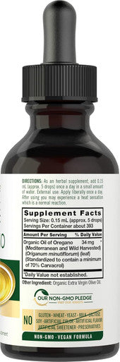 Carlyle Organic Oil of Oregano | 2 fl oz Liquid | Vegan | Non-GMO Gluten Drops