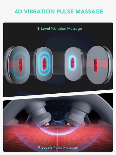 Skg Neck Massager With Heat, Electric Red Light Pulse Vibration Traction Neck Massager For Pain Relief Deep Tissue, 4D Portable Massager Gifts For Men And Women