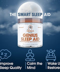 Genius Sleep AID Smart Sleeping Pills Adrenal Fatigue Supplement Relaxation Enhancer and Mood Support w/Inositol LTheanine Glycine 40 Capsules