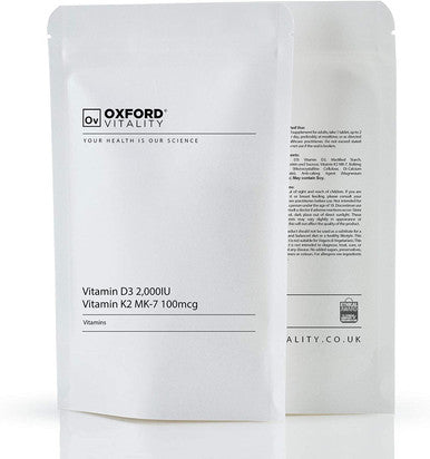 Ov Oxford Vitality Vitamin D3 2000IU and Vitamin K2-MK7 100mcg (500)