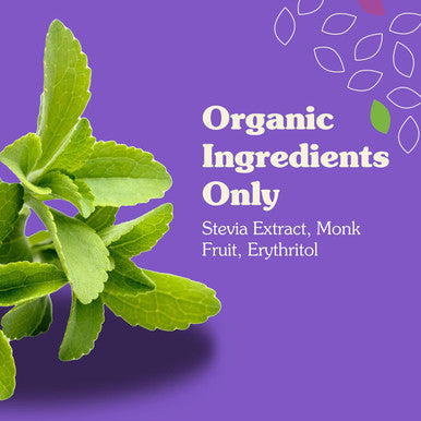 Nunaturals Organic Sweetener Stevia & Monk Fruit Sugar- Plant-Based Sugar Substitute 70 count
