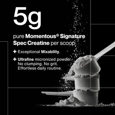 Momentous Creatine Monohydrate Powder 5g per Serving Unflavored | Supports Lean Muscle Strength Recovery and Cognitive Function NSF Certified for Sport Non-GMO and Gluten-Free (90 Servings)