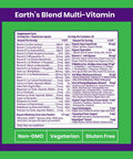 Paradise Herbs Earth's BlendAÃƒâ€šÃ‚Â® Organic Superfood Multivitamin No Iron | Antioxidants, Probiotics, Adaptogens, Vitamins A, B, C, D, K2 | Orac Energy Greens + Minerals + Herbs | 60 Vegetarian Capsules