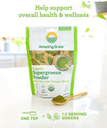 Amazing Grass Super Greens Booster: Greens Powder with Spirulina, Moringa, Wheat Grass & Kale Smoothie Booster, Chlorophyll Providing Greens, 5.29ounce