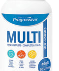 Progressive Adult MultiVitamin for Men - 60 Capsules | Made with Maca, Ginko and Green Food Concentrates