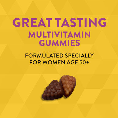 Nature'S Way Alive! Women S 50+ Daily Gummy Multivitamins, Supports Multiple Body Systems*, Supports Healthy Heart, Brain & Bones,* B-Vitamins, Mixed Berry Flavored, 150 Gummies (Packaging May Vary)