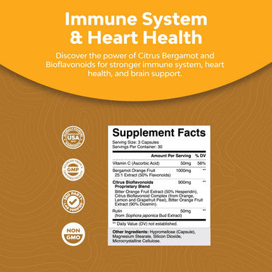 Citrus Bergamot Supplement with Citrus Bioflavonoids - Ultimate Citrus Bioflavonoids Supplement