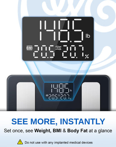 Ge Smart Scale For Body Weight Bmi Body Fat Digital Bathroom Scales 13 Body Composition Monitor Health Analyzer For Home Gym Bluetooth App Sync Accurate 400Lb Weighing Black 11Inch