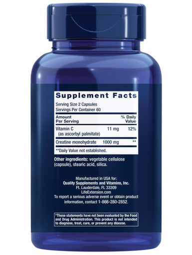 Life Extension Creatine Capsules 120 Capsules