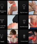 Headot Deep Tissue Muscle Therapy Gun For Athletes, Percussion Body Muscle Massager With 30 Speeds,6 Types Of Massage Heads, Handheld Massager For Shoulder Neck Back Pain Relief (Carbon)