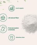 Micro Ingredients Organic Inulin FOS Powder (Jerusalem Artichoke) 2.2 Pounds (35 Ounce) Quick Water Soluble Prebiotic Intestinal Support for Colon and Gut Health Fibers for Smoothie & Drinks Vegan Friendly
