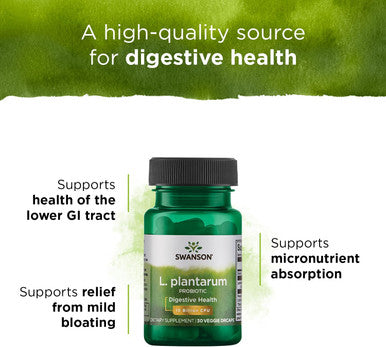 Swanson L. Plantarum - Digestive Supplement Promoting Gastrointestinal Balance & Bowel Regularity - Natural Formula to Help Reduce Bloating - (30 Veggie Capsules) 2 Pack
