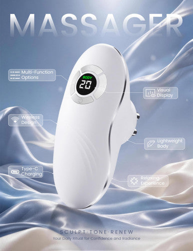 Elefbebe Body Sculpting Machine 3-In-1 Cellulite Massage Tool With Heat Vibration Cupping Massager For Legs Abdomen Arms Waist Supports Skin Firming & Body Care