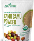 Organic Camu Camu Berry Powder | Naturally Energizing Immune Boosting Vitamin C, Antioxidants, And Proteins | Raw, Pure, Gluten Free, Vegan, Non GMO Peruvian Camu Camu Powder by Alovitox | 3.5 oz Bag