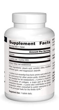 Source s L-Lysine 1000 mg Free Form - Amino Supplement Supports Energy Formation & Collagen - 200 Tablets