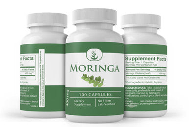 PURE ORIGINAL INGREDIENTS Moringa Oleifera (100 Capsules) Always Pure, No Additives Or Fillers, Lab Verified
