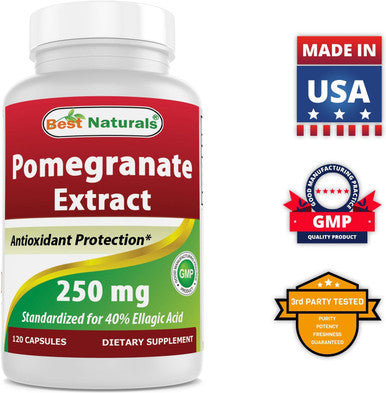 Best Naturals Pomegranate Extract 250 mg 120 Capsules