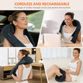 Rechargeable Neck Massager With Heat - Shiatsu Back And Neck Massager, Cordless Portable Kneading Shoulder Massage Shawl For Pain Relief Deep Tissue Christmas Gifts For Dad Mom Friends