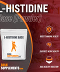 BulkSupplements L-Histidine Powder (Base) - Amino s Supplement for Immune Support - 500mg of L-Histidine Powder , 200 Servings - (100 Grams - 3.5 oz)