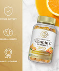Solgar Vitamin C Gummies For Adults 1 000Mg Ultra Potency Vitamin C Immune System Support For Women & Men - Tasty Tart Orange Flavor Vegan & Gluten Free Gummy 2 Month Supply 60 Servings 2G Sugar
