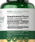 Carlyle Bioperine 10mg | 120 Capsules | Non-GMO & Gluten | Sourced from Black Pepper Extract | Supports Curcumin Powder Absorption