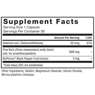 Force Factor Pine Bark Extract, Traditionally Used to Support Nitric Oxide Production, Enhance Flow and Circulation, Made with Key Ingredients, Superior Absorption, Black, 30 Count
