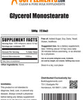 Bulksupplements.Com Glycerol Monostearate Powder - Glycerol Powder For Endurance & Hydration - Food Grade, Gluten Free - 1500Mg Per Serving, 333 Servings (500 Grams - 1.1 Lbs)