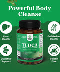 Advanced TUDCA Liver Support Supplement - Extra Strength TUDCA 500mg Bile Salts for Gallbladder Liver and Kidney Support - Liver and Gallbladder Cleanse Tauro Ursodeoxycholic Acid TUDCA Supplement