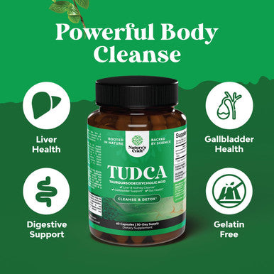 Advanced TUDCA Liver Support Supplement - Extra Strength TUDCA 500mg Bile Salts for Gallbladder Liver and Kidney Support - Liver and Gallbladder Cleanse Tauro Ursodeoxycholic Acid TUDCA Supplement