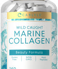 Carlyle Marine Collagen For Hair Skin And Nails 250 Caplets Peptides For Women And Men Type I With Calcium Non-Gmo & Gluten Free