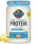 Garden of Life Organic Vegan Vanilla Protein Powder 22G Complete Plant Based Raw Protein & Vegan Protein Powder - Raw Organic Meal Replacement Shakes - Vanilla - Pea Protein