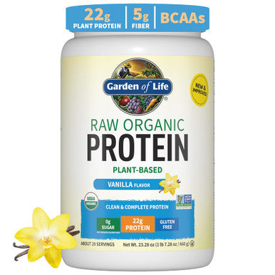 Garden of Life Organic Vegan Vanilla Protein Powder 22G & Digestive Enzymes For Easy Digestion Non-Gmo & Raw Organic Meal Replacement Shakes - Chocolate Plant Based Vegan Protein Powder