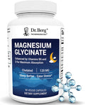 Dr. Berg Magnesium Glycinate With Vitamin D and B6 For Stress Relief Calm Relaxation and Good Sleep 120 Mg Magnesium Glycinate 90 Caps