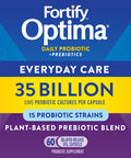 Nature S Way Fortify Optima Daily Probiotic, 35 Billion, 15 Strains, Prebiotic, 60 Capsules