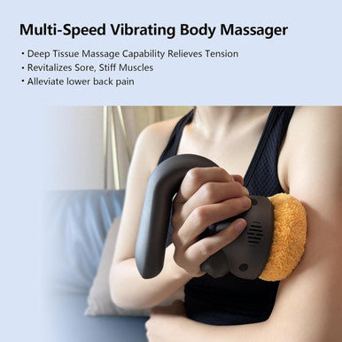 Hyako Handheld Professional Mini Orbital Buffer Relief Massager Adjustable Multi Speed Vibration Deep Tissue Body Chiropractic Massager For Neck Shoulder Leg Back Muscle Pain Relief Massage Therapy