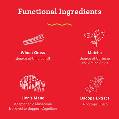 Amazing Grass Brain Booster: Greens Powder with Lions Mane, Matcha, Bacopa & Plant Based Caffeine, Smoothie Booster, Nootropics Support, 30 Servings