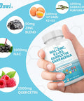 Nac Supplement N-Acetyl Cysteine 1000Mg Vitamin D3 K2 Zinc Quercetin 1000Mg Sarracenia Purpurea 1000Mg With Elderberry Holy Basil Bee Propolis Bromelain L-Lysine For Men And Women,60 Count