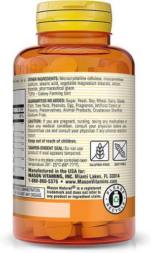 Mason Natural Advanced Colon Cleanser with Probiotic, Calcium, Cascara Sagrada and Aloe Vera - Improved Digestive Health, Healthy Bowel Function & Detoxification, 90 Tablets (Pack of 3)