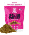 Lakanto Brown Monk Fruit Sweetener With Erythritol, Brown Sugar Substitute Sweetener For Baking, Coffee, Oatmeal & More, Keto, Friendly, Low Calorie, Low Carb, Vegan, Gluten Free, Non GMO, 1 Lb