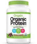 Orgain Bundle - Chocolate Protein Powder and Chocolate Chip Cookie Dough Protein Bars (12 Count) - Made without Gluten, Non-GMO