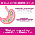 Probiotics for Digestive Support - 60 Billion CFU including L-Acidophilus, Plantarum, Paracasei & Prebiotics - 5 Strains for Gut Health - Shelf Stable & Non-GMO for Women & Men - 120 Capsules
