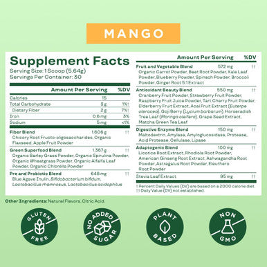 Bloom Nutrition Superfood Greens Powder Digestive Enzymes with Probiotics and Prebiotics Gut Health Bloating Relief Mango + Milk Frother High Powered Hand Mixer